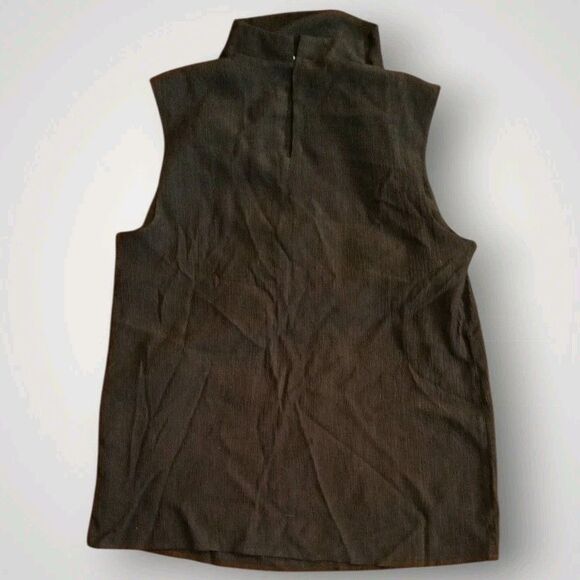 Habitual Womens Cowl Neck Sleeveless Chiffon Blouse Size S Dark Green NWT - Picture 6 of 6